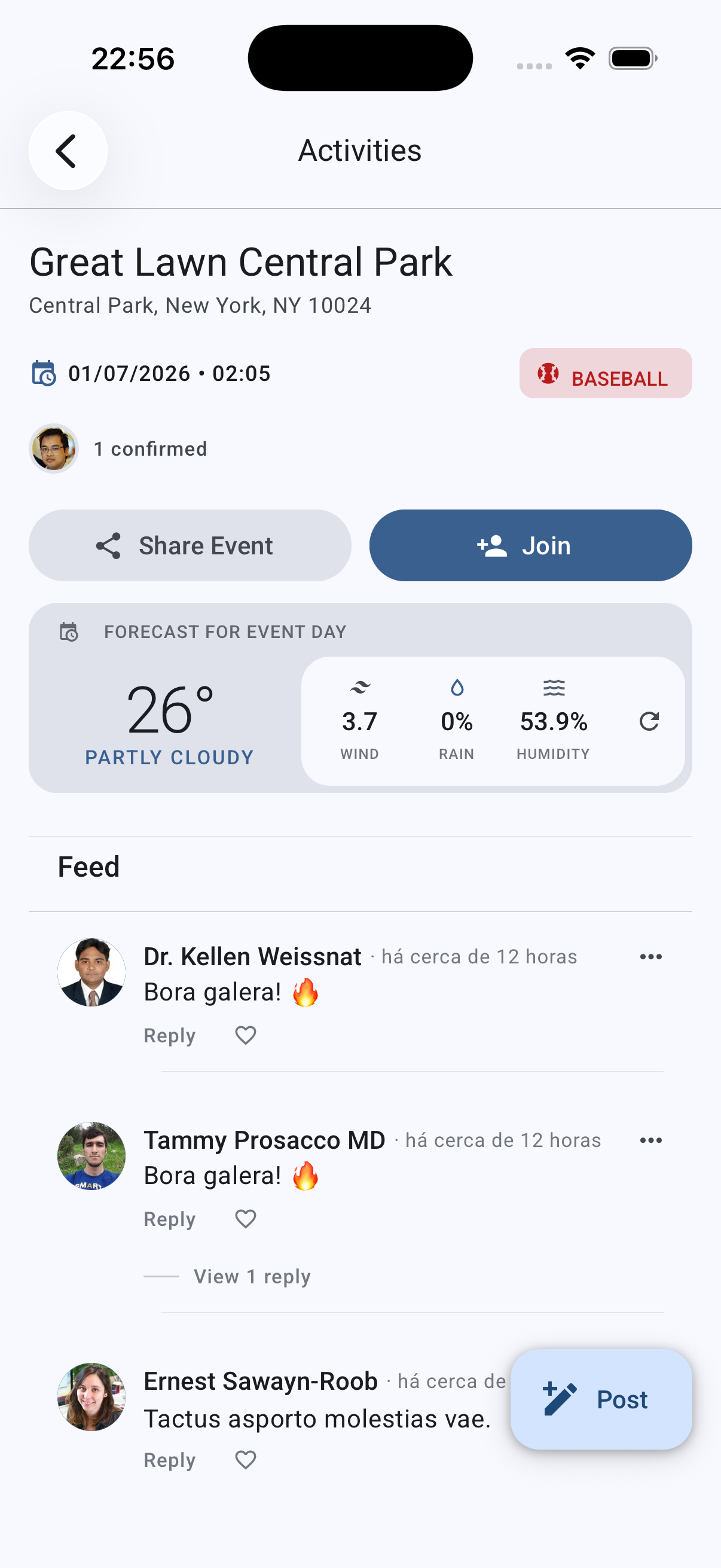 Tela do app: Coordinate the match